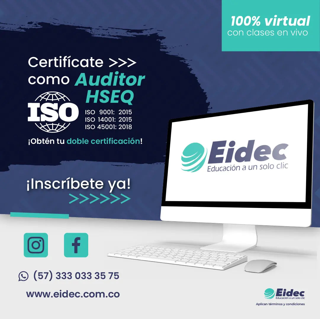 Auditor Interno en Sistemas Integrados de Gestión HSEQ ISO 9001: 2015, ISO 14001: 2015 e ISO 45001: 2018