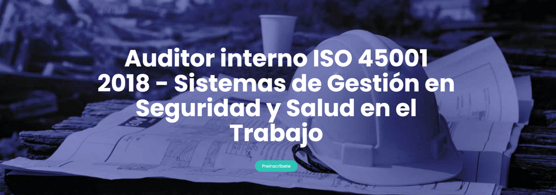 Auditor interno ISO 45001 2018 – Sistemas de Gestión en Seguridad y Salud en el Trabajo